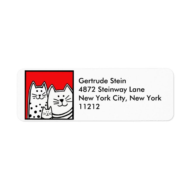 Étiquette de adresse Kitties (Devant)