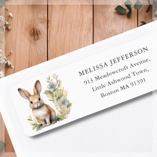 Étiquette de adresse lapin mignon lapin