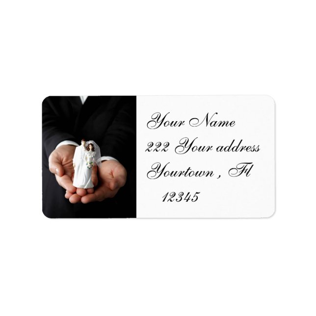Étiquette de adresse mariage (Devant)