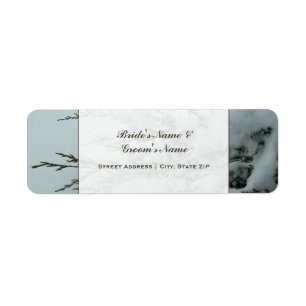 Étiquette de adresse mariage - Arbre À feuillage p