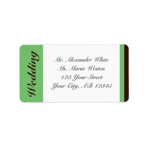 Étiquette de adresse Mariage Brown au chocolat à r
