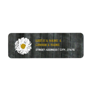 Étiquette de adresse mariage - Daisy et Barnwood