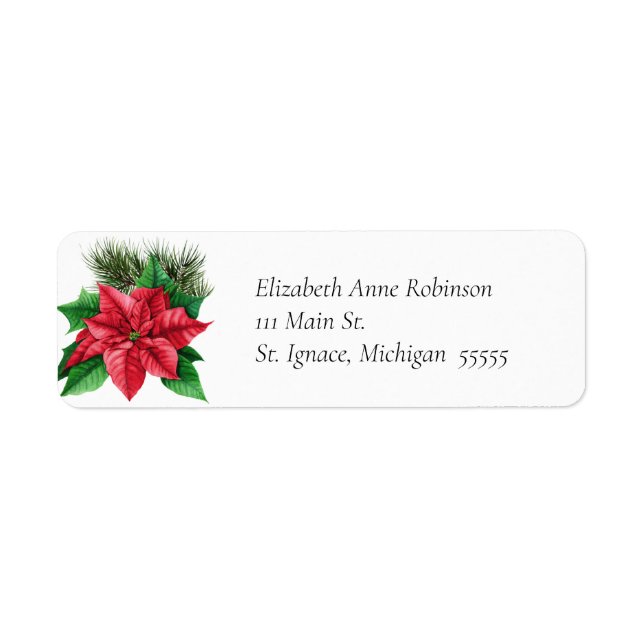 Étiquette de adresse Mariage de Noël (Devant)