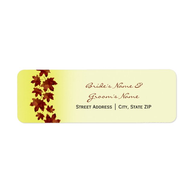 ÉTIQUETTE DE ADRESSE MARIAGE - FEUILLES MARIAGES D (Devant)