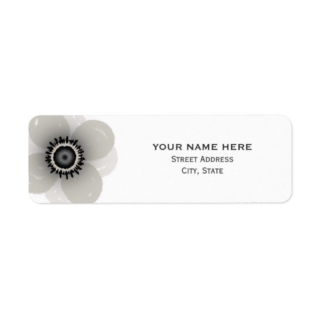 Étiquette de adresse Mariage français Anemone (Devant)