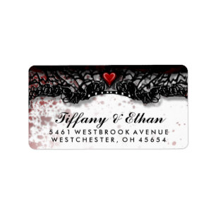 Étiquette de adresse Mariage Halloween Splatter sa