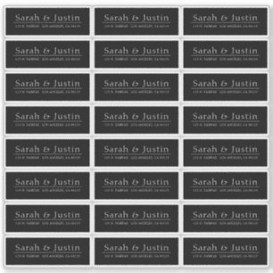 Étiquette de adresse Mariage moderne transparent