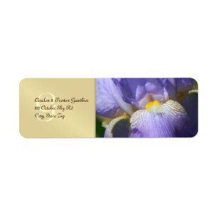 Étiquette de adresse Mariage Mongram Purple Iris