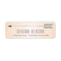 Étiquette de adresse Mariage vintage Tribal Arrow