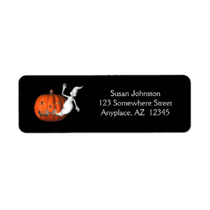 Étiquette de adresse mignon de Halloween de