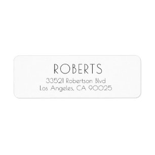 Étiquette de adresse minimaliste