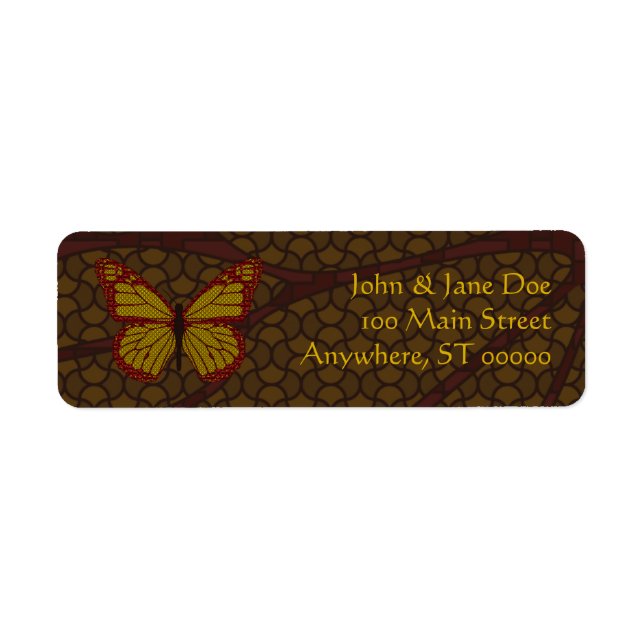 Étiquette de adresse monarque chinois (Devant)