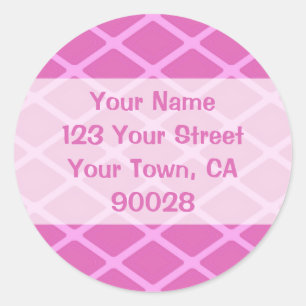 étiquette de adresse motif rose