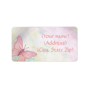Étiquette de adresse/Papillon