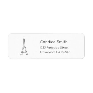 Étiquette de adresse Paris, Étiquette de adresse d