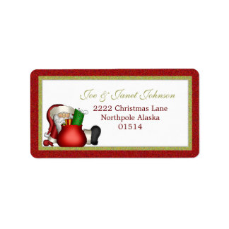Étiquette de adresse père Noël