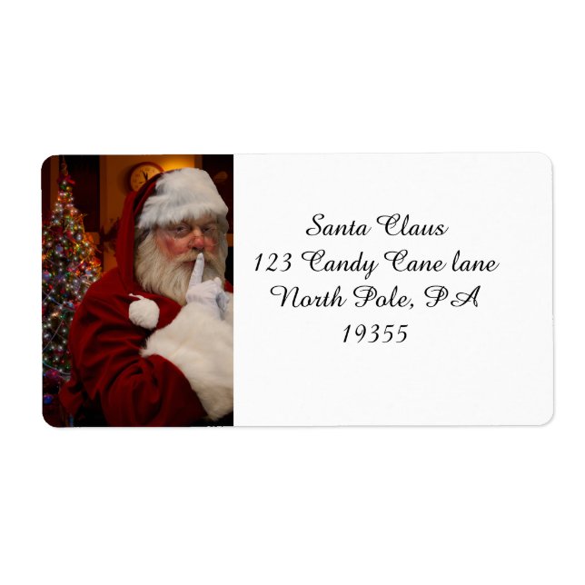 Étiquette de adresse Père Noël parfait (Devant)