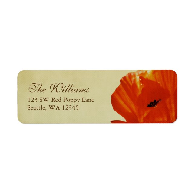 Étiquette de adresse personnalisé de fleurs de cro (Devant)
