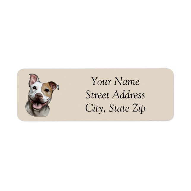 Étiquette de adresse Pit Bull (Devant)