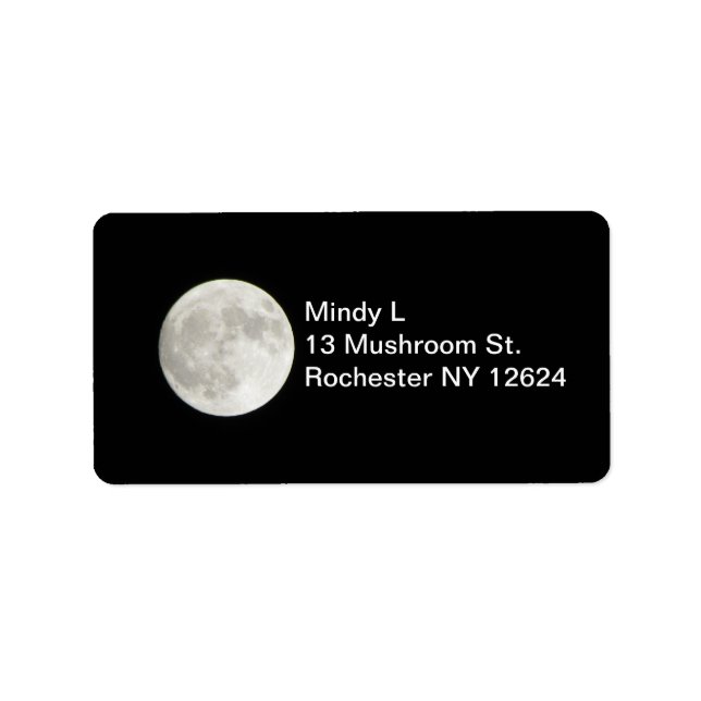 Étiquette de adresse Pleine lune (Devant)