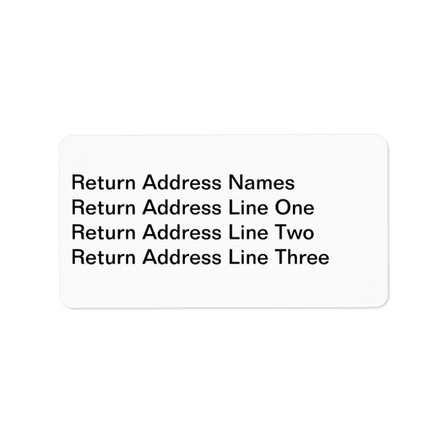 Étiquette de adresse pour les enveloppes de carte  (Devant)