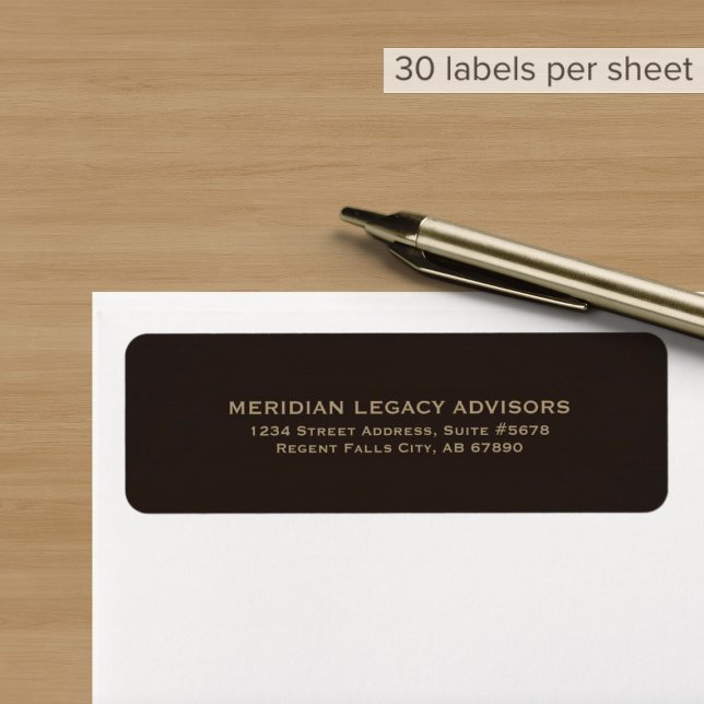 Étiquette de adresse professionnel classique (Créateur téléchargé)