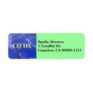 Étiquette de adresse radio amateur CQ DX