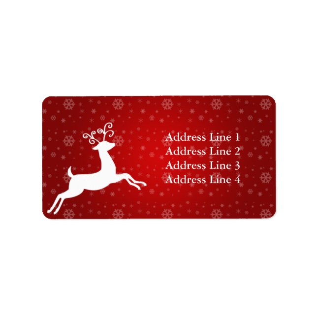 Étiquette de adresse Red Reindeer (Devant)