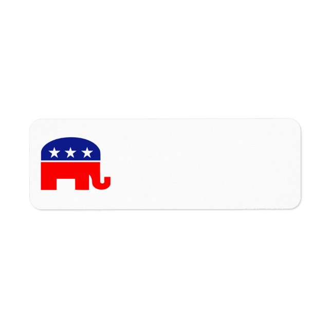 étiquette de adresse républicain des éléphants (Devant)