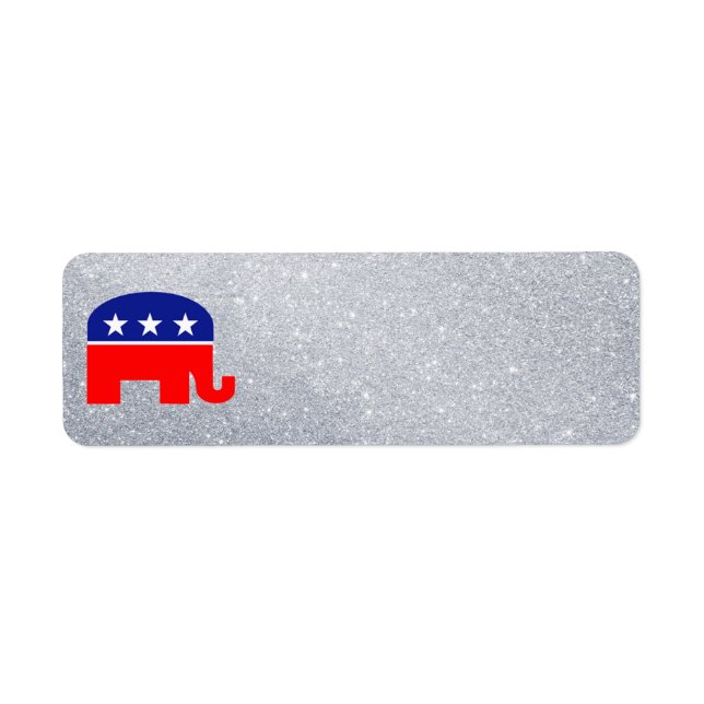 étiquette de adresse républicain des éléphants (Devant)