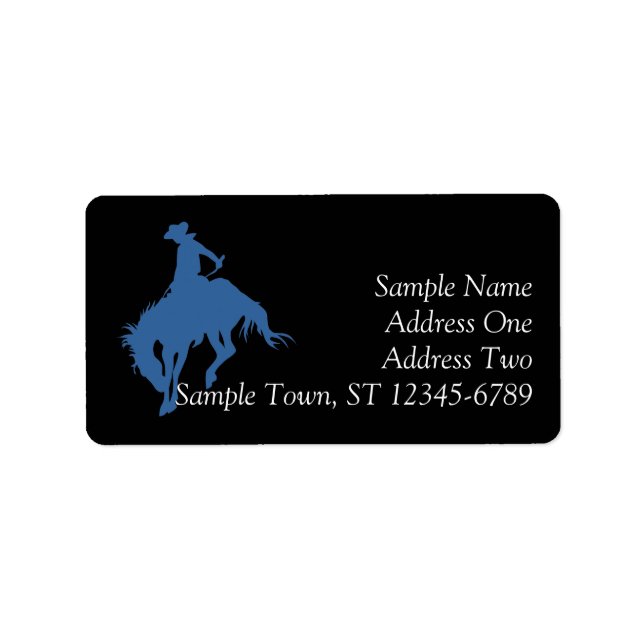 Étiquette de adresse Rodeo Cowboy (Devant)