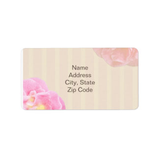 Étiquette de adresse rose floral Nicole