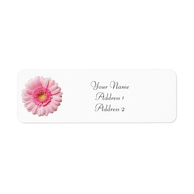 Étiquette de adresse rose Gerbera Daisy (Devant)