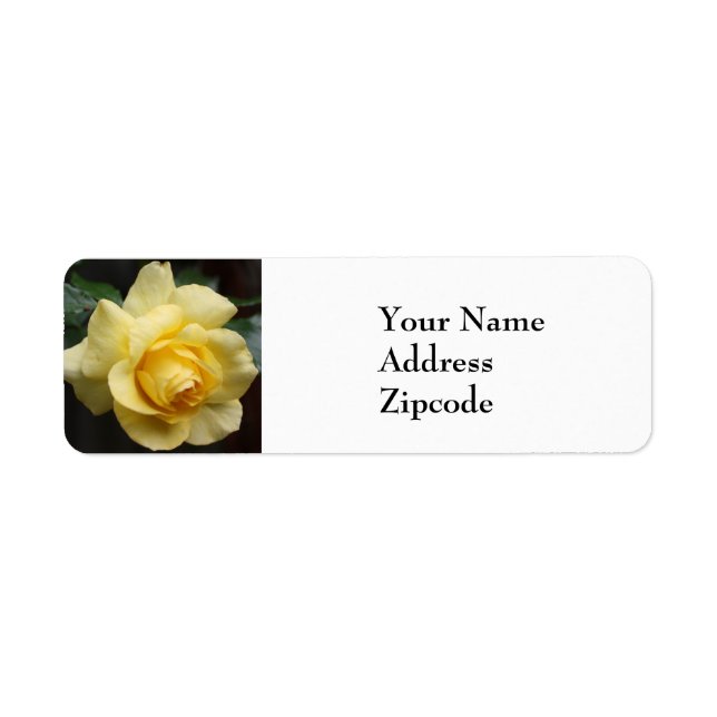 Étiquette de adresse rose jaune (Devant)