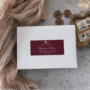 Étiquette de adresse RSVP de mariage de Montagne B