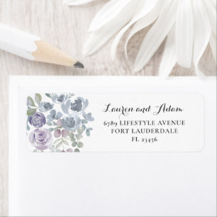 Étiquette de adresse Rustique Dusty Blue Eucalyptu