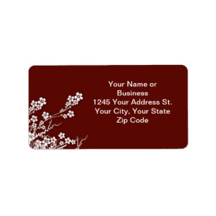 étiquette de adresse sakura fleurit