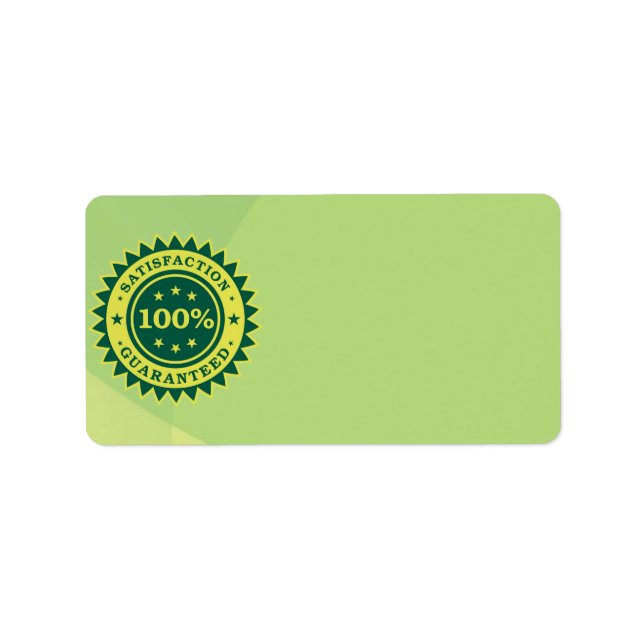 étiquette de adresse Sticker 100% Satisfaction Gar (Devant)
