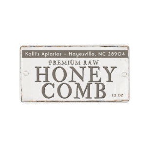 Étiquette de adresse Taille Honeypeb vintage style