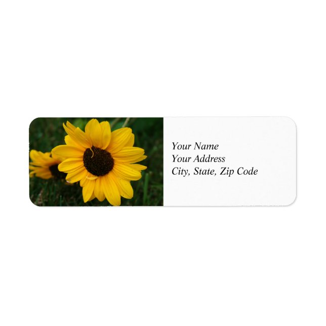 Étiquette de adresse tournesol (Devant)