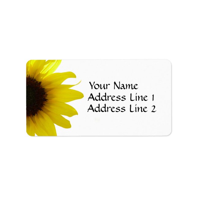 Étiquette de adresse tournesol (Devant)