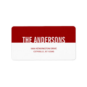 Étiquette de adresse tout simplement moderne