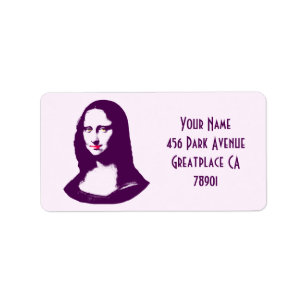 Étiquette de adresse transparent de Mona Lisa
