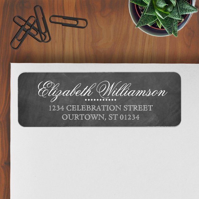 Étiquette de adresse vintage Chalkboard (Créateur téléchargé)