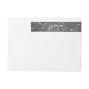 Étiquette de adresse vintage de tableau de Joyeux