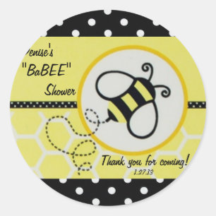 Étiquette de baby shower d'abeille de bébé
