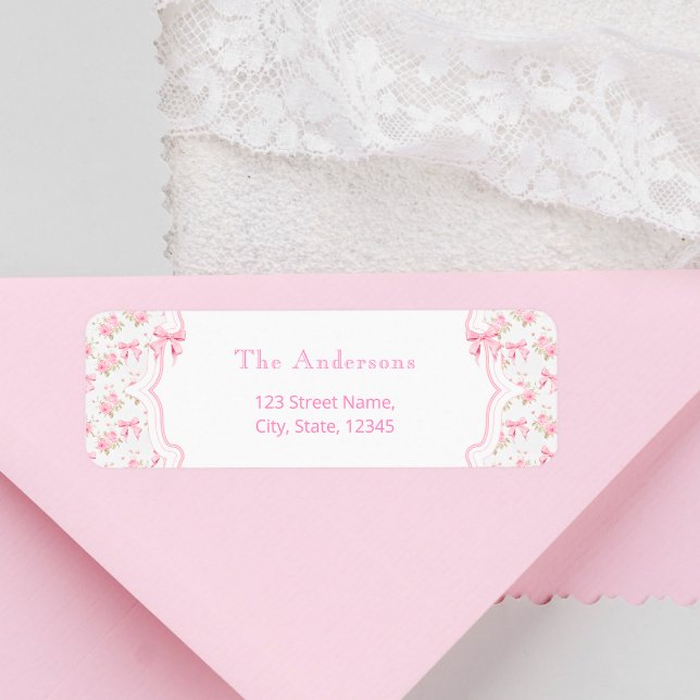 Étiquette de Baby shower rose pâle pour filles (Créateur téléchargé)