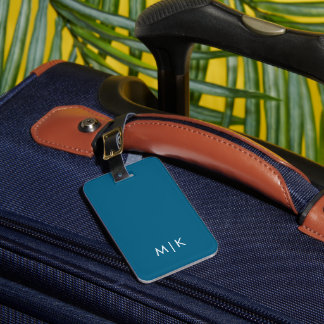 Étiquette de bagage à monogramme moderne