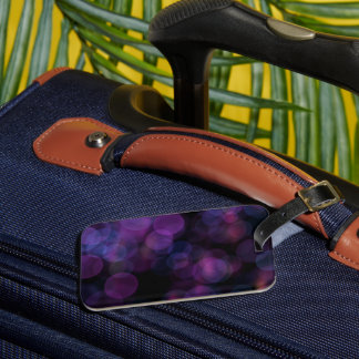 Étiquette de bagage abstraite violet foncé à effet