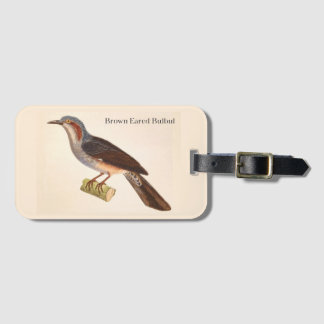 Étiquette de bagage Bulbul à oreilles brunes